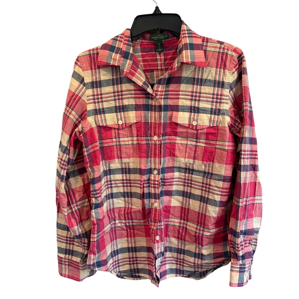 Vintage Y2K Heritage Ralph Lauren Tartan Plaid Western Button Down Shirt Medium